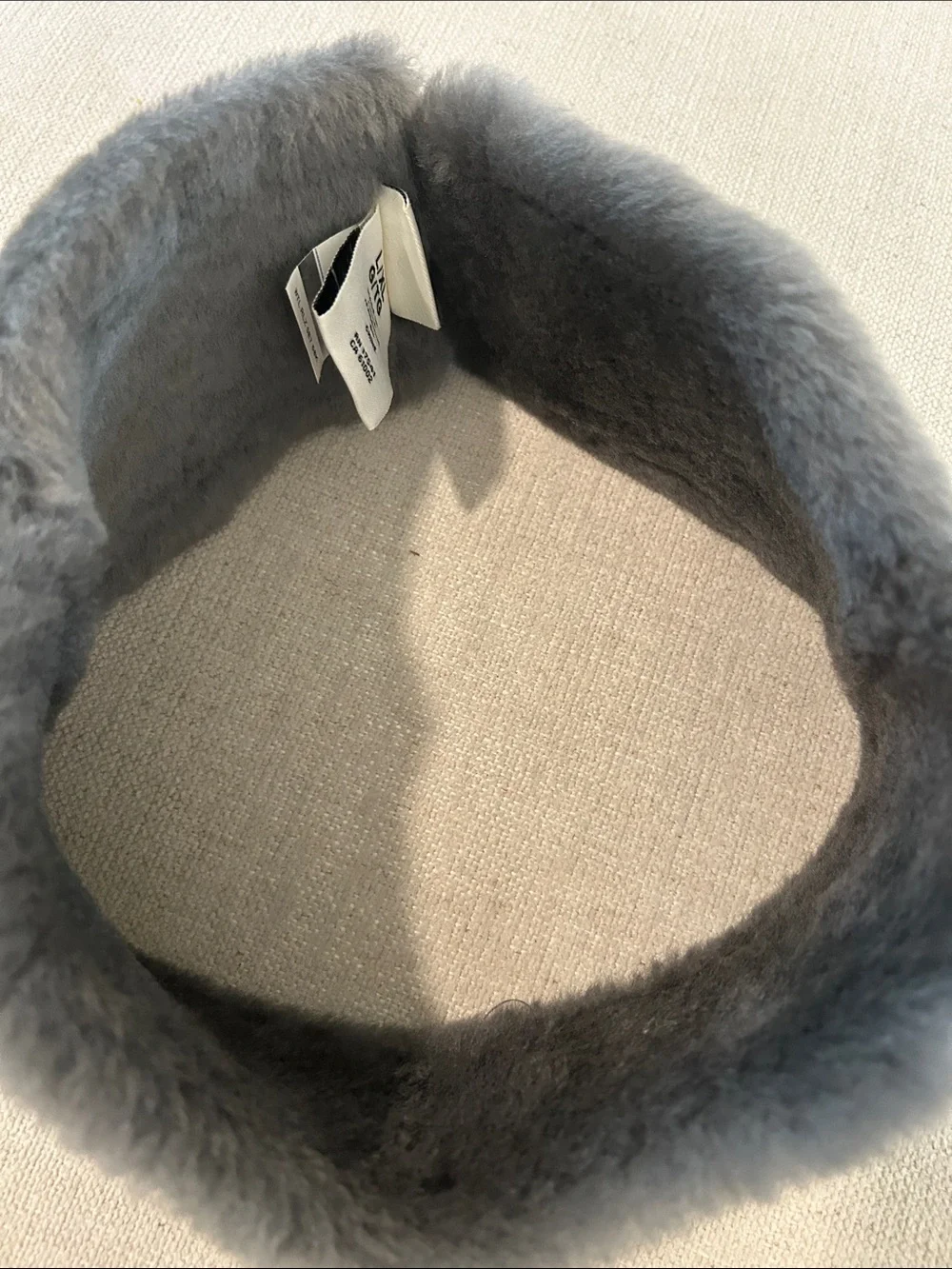 UGG Genuine Shearling Sheepskin Reversible Headband Gray L/XL, NWOT